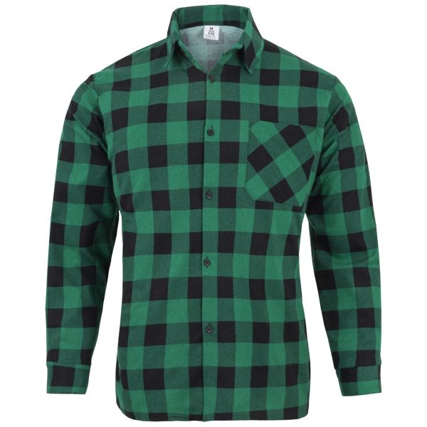 KOSZULA FLANELOWA ZIELONA XS - obrazek 2