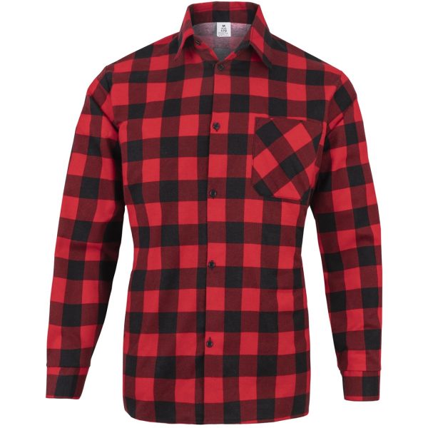 KOSZULA FLANELOWA CZERWONA XS - obrazek 2